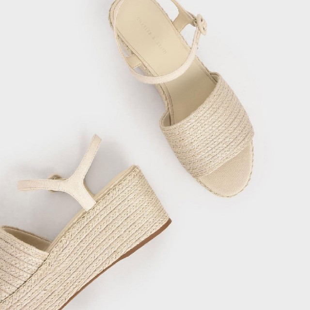 リネンエスパドリーユ プラットフォームウェッジ / Linen Espadril