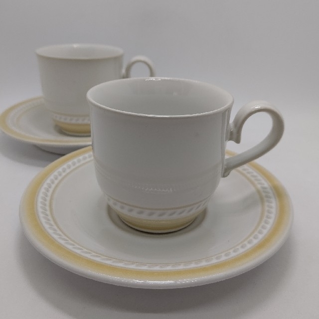 Noritake(ノリタケ)の商談中。NORITAKE stoneware カップ&ソーサー2客セット インテリア/住まい/日用品のキッチン/食器(食器)の商品写真