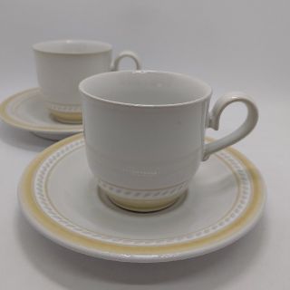 ノリタケ(Noritake)の商談中。NORITAKE stoneware カップ&ソーサー2客セット(食器)