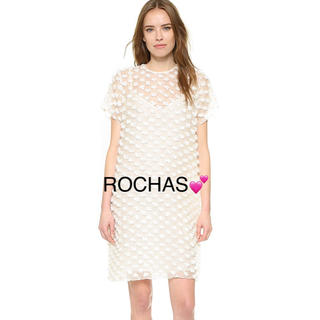 ロシャス(ROCHAS)の新品✨　rochas  ポップコーン　ホワイト　ワンピース(ひざ丈ワンピース)