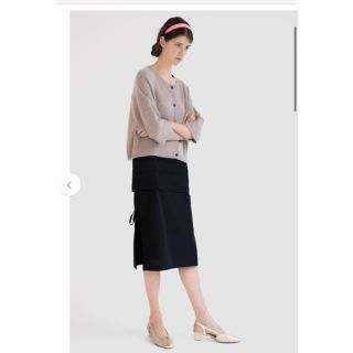 キャラメルベビー&チャイルド(Caramel baby&child )の最終価格🍷CARAMEL black ribbon skirt.(ひざ丈スカート)