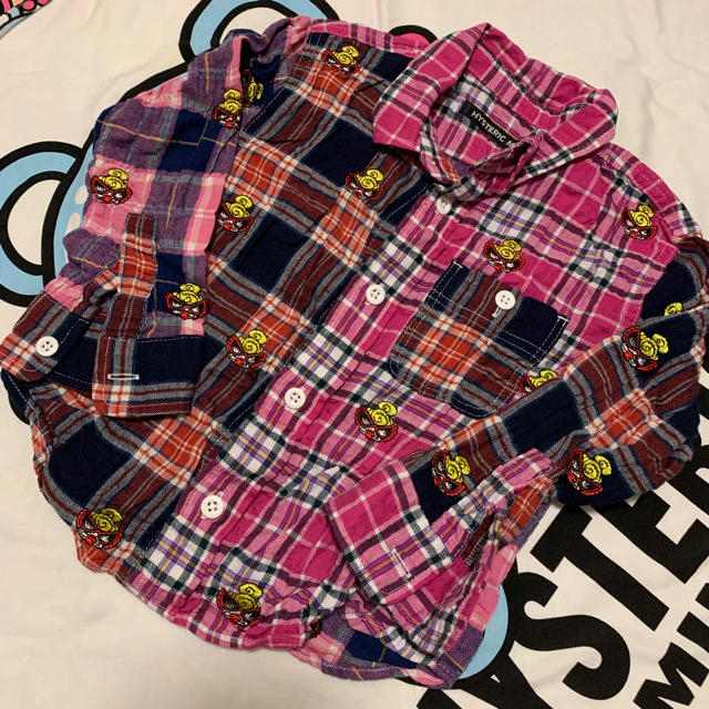 HYSTERIC MINI(ヒステリックミニ)のチェックシャツ キッズ/ベビー/マタニティのキッズ服女の子用(90cm~)(ブラウス)の商品写真