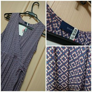 シップスフォーウィメン(SHIPS for women)の【SHIPS】小紋プリントカシュクールワンピース(ロングワンピース/マキシワンピース)