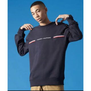 トミーヒルフィガー(TOMMY HILFIGER)のTOMMY HILFIGER ロゴトレーナー （ネイビー）(スウェット)