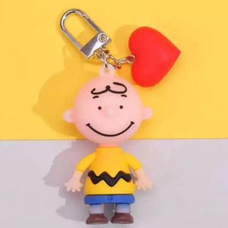 ピーナッツ(PEANUTS)のチャーリーブラウン　チャーム付キーホルダー(キーホルダー)