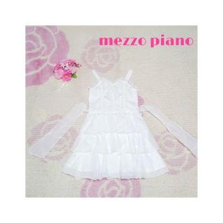 メゾピアノ(mezzo piano)の♡902♡メゾピアノ♡真っ白♪ビーズ付き♪♡サンドレス♪♡120cm♡(パンツ/スパッツ)