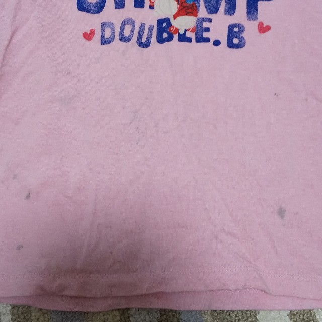 DOUBLE.B(ダブルビー)のDOUBLE_B  ダブルビー  ビー子 130センチ  Tシャツ 難あり キッズ/ベビー/マタニティのキッズ服女の子用(90cm~)(Tシャツ/カットソー)の商品写真