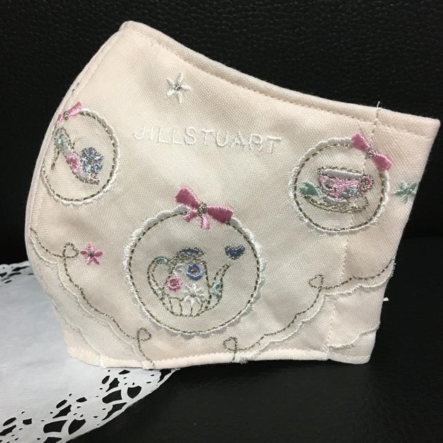 JILLSTUART(ジルスチュアート)の手作り　インナーマスク　JILLSTUART ガーゼ ピンク ハンドメイドのハンドメイド その他(その他)の商品写真