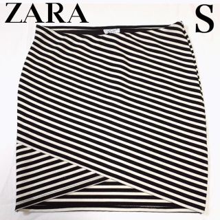 ザラ(ZARA)の【Sサイズ】ZARAボーダーミニスカート(ミニスカート)