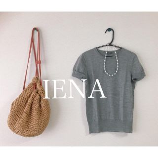 イエナ(IENA)の⭐︎美品　IENA イエナ  半袖ニット　薄手　グレー(ニット/セーター)