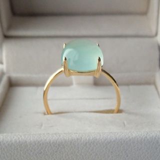 シーブルーカルセドニーリングの通販 by みい's shop|ラクマ