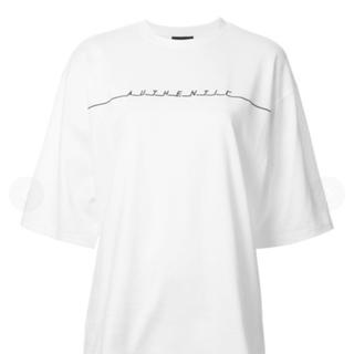 エムエムシックス(MM6)のG.V.G.V.のモードな白のオーバーサイズロゴTシャツ(Tシャツ(半袖/袖なし))