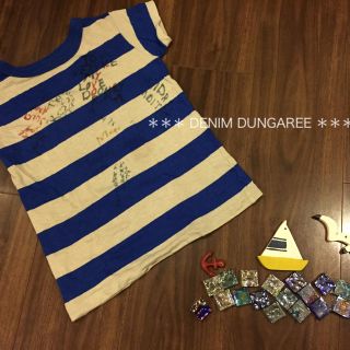 デニムダンガリー(DENIM DUNGAREE)のSALE ★ DENIM&DUNGAREE デニム＆ダンガリー 落書きボーダーＴ(Tシャツ/カットソー)