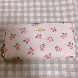 コーチ(COACH)の【美品】COACH 長財布 花柄 アコーディオン フローラル ブルーム  コーチ(財布)