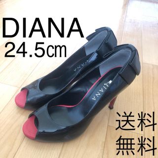 ダイアナ(DIANA)の送料無料　DIANA ダイアナ ハイヒール　オープントゥ　パンプス　エナメル(ハイヒール/パンプス)