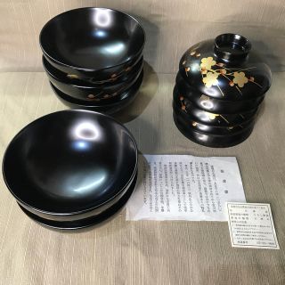 会津塗　吸物お椀　5客(食器)