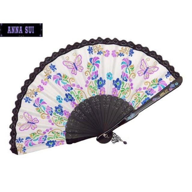 ANNA SUI 扇子ホワイトブラック