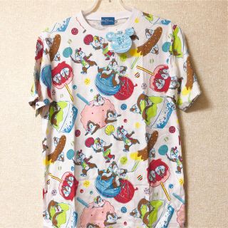 チップアンドデール(チップ&デール)のタグ付 チップ&デール 夏祭りTシャツ(キャラクターグッズ)