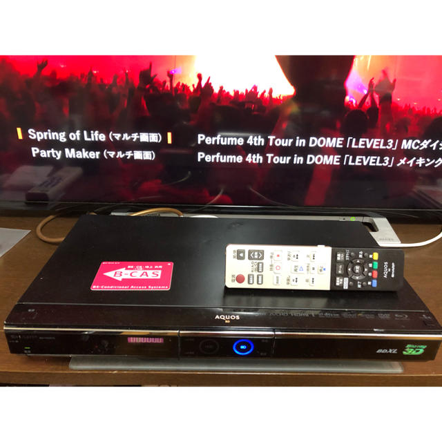 AQUOS(アクオス)のAQUOS BD-HDW75 W録HDD500GB リモコン付 スマホ/家電/カメラのテレビ/映像機器(ブルーレイレコーダー)の商品写真