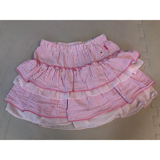 ミキハウス(mikihouse)のミキハウス　フリルキュロットスカート（ピンク）120(スカート)