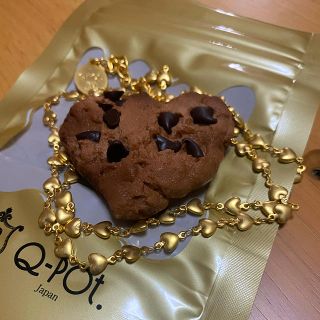 キューポット(Q-pot.)の値下げ　Q-pot チョコチップクッキーネックレス　ハート(ネックレス)