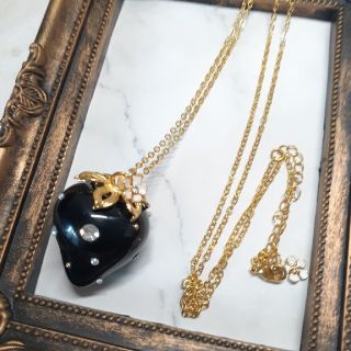 black strawberry necklace 黒苺 いちご ネックレス 大(ネックレス)