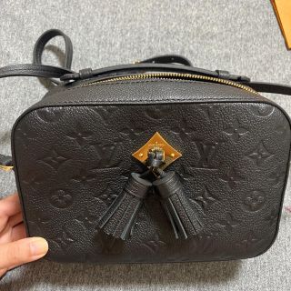 ルイヴィトン(LOUIS VUITTON)の【高価おまけ付】ルイヴィトン ショルダー バッグ サントンジュ 黒 未使用 美品(ショルダーバッグ)