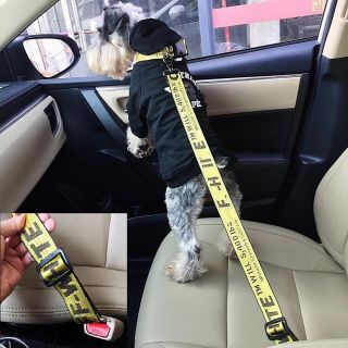 OFF-WHITE(ロゴ)犬用首輪3点セット(首輪/リード/シートベルト) (リード/首輪)
