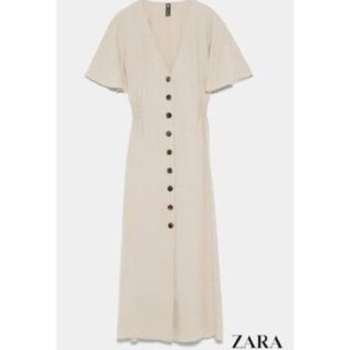 ザラ(ZARA)のZARA フロントボタンワンピース(ロングワンピース/マキシワンピース)