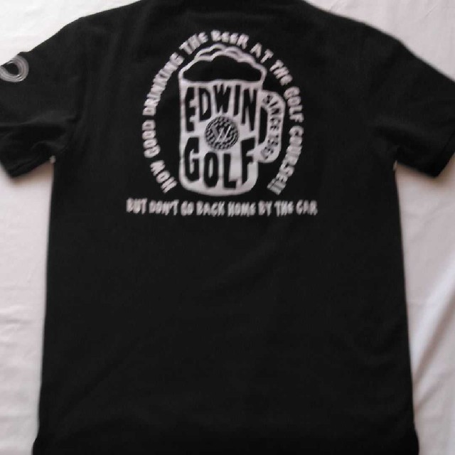 EDWIN(エドウィン)のエドウィン　ゴルフ ポロシャツ　黒色　サイズL メンズのトップス(ポロシャツ)の商品写真