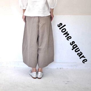 スロンスクエア(SLONE SQUARE)のslone square【スロンスクエア】リネンバレルパンツ (カジュアルパンツ)