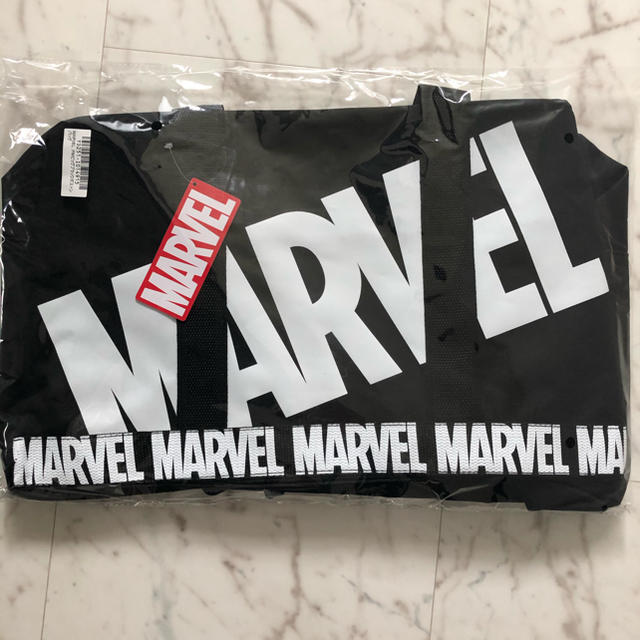 MARVEL(マーベル)の新品未開封　marvel マーベル  ビッグ　ブラック　ボストンバッグ メンズのバッグ(ボストンバッグ)の商品写真