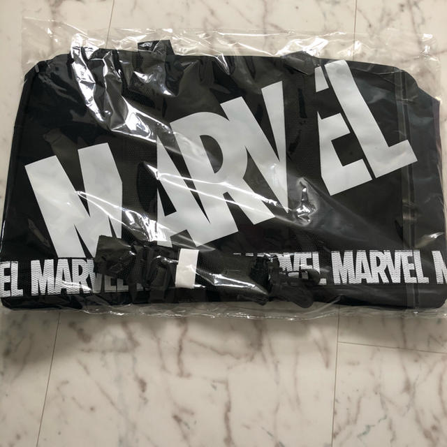 MARVEL(マーベル)の新品未開封　marvel マーベル  ビッグ　ブラック　ボストンバッグ メンズのバッグ(ボストンバッグ)の商品写真