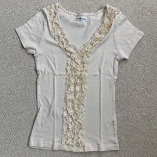 ディアプリンセス(Dear Princess)の【美品】ディアプリンセス　半袖カットソー　Tシャツ　フリル(カットソー(半袖/袖なし))