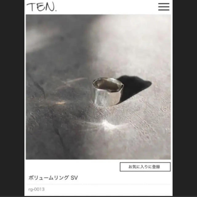 Ron Herman(ロンハーマン)のテン TEN. 13号 シルバーリング レディースのアクセサリー(リング(指輪))の商品写真