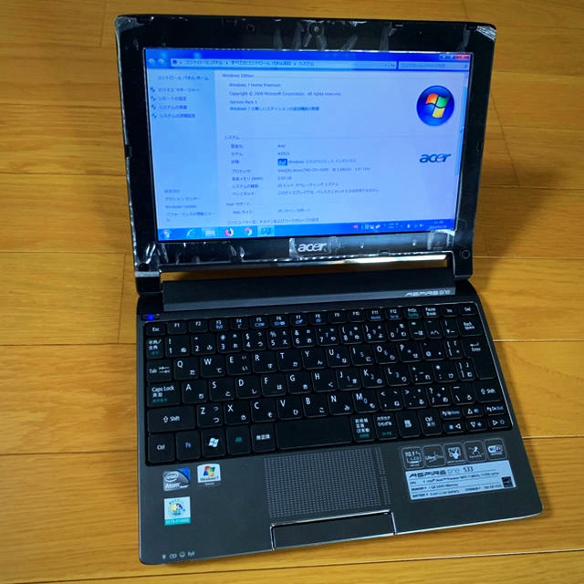 Acer(エイサー)のACER Aspire one 533 Windows7 10にアップ可能 スマホ/家電/カメラのPC/タブレット(ノートPC)の商品写真