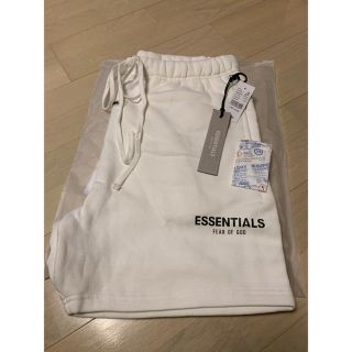 フィアオブゴッド(FEAR OF GOD)のfear of god essentials ショーツ　白　L ハーフパンツ(ショートパンツ)