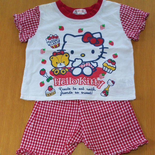 サンリオ(サンリオ)のキティちゃん★半そでパジャマ100 キッズ/ベビー/マタニティのキッズ服女の子用(90cm~)(パジャマ)の商品写真