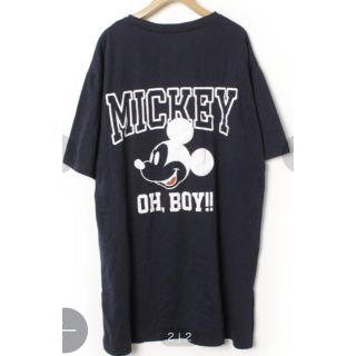 ディズニー(Disney)の美品　ディズニーTシャツワンピース(ひざ丈ワンピース)