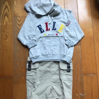 エル(ELLE)の子供服 パーカーとオーバーオールのセット(ELLE)(その他)