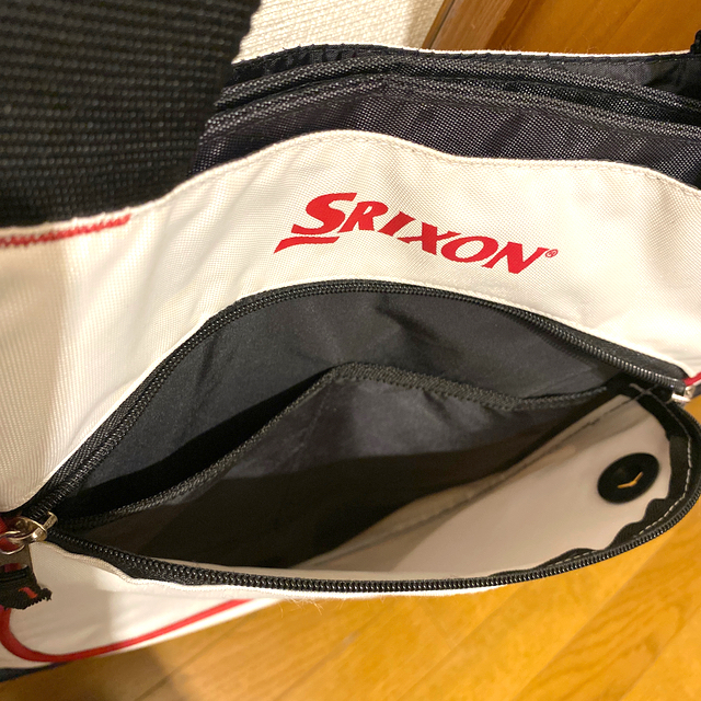 DUNLOP(ダンロップ)の[雑貨]SRIXON◆トートバッグ  ホワイト×ブラック スポーツ/アウトドアのテニス(バッグ)の商品写真