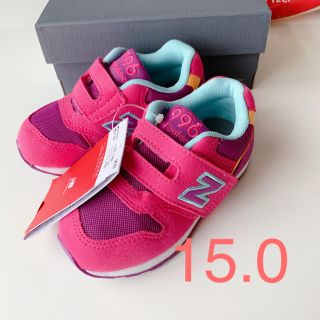 ニューバランス(New Balance)の15.0 新品 ニューバランス スニーカー 996 マゼンダ パープル キッズ(スニーカー)