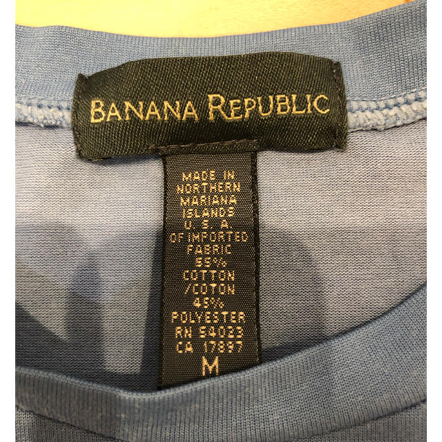 Banana Republic(バナナリパブリック)のバナリパ　半袖Tシャツ　ブルー　Mサイズ レディースのトップス(Tシャツ(半袖/袖なし))の商品写真