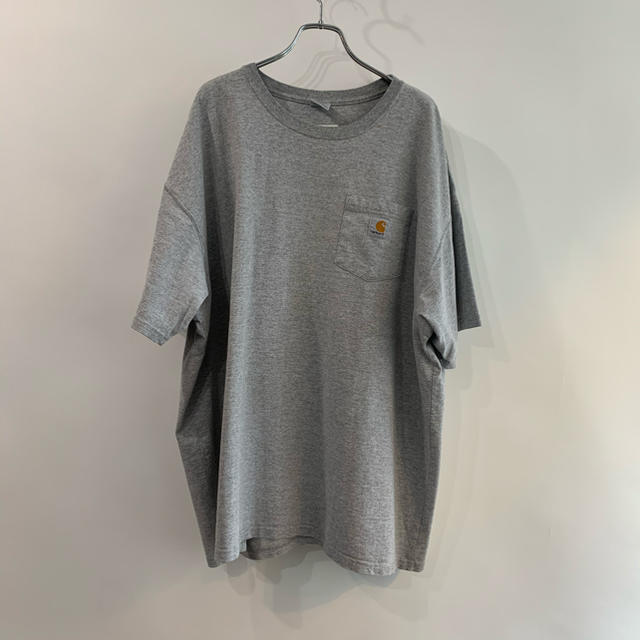 carhartt(カーハート)の2XL オーバーサイズ  グレー　Tシャツ　ワークウェアー　90's 古着 メンズのトップス(Tシャツ/カットソー(半袖/袖なし))の商品写真