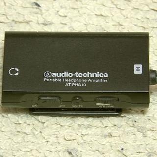 オーディオテクニカ(audio-technica)のaudio-technica ポータブルヘッドホンアンプ AT-PHA10 黒(アンプ)