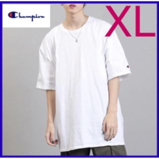 チャンピオン(Champion)の【新品】XL 白 tシャツ ビックシルエット メンズ チャンピオン白T 半袖(Tシャツ/カットソー(半袖/袖なし))