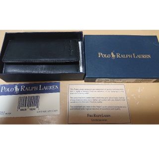 ポロラルフローレン(POLO RALPH LAUREN)のラルフローレンの革製キーケース ブラック(キーケース)