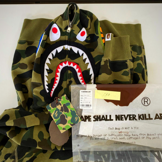 a bathing ape shark jacket シャーク　パーカー　M