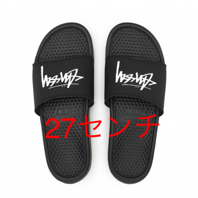 BLACKサイズSTÜSSY / NIKE SLIDE SANDALS STUSSY