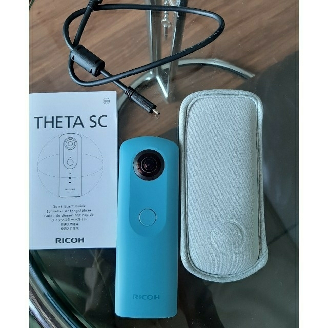 RICOH(リコー)のリコー　THETA SC　ブルー スマホ/家電/カメラのカメラ(コンパクトデジタルカメラ)の商品写真